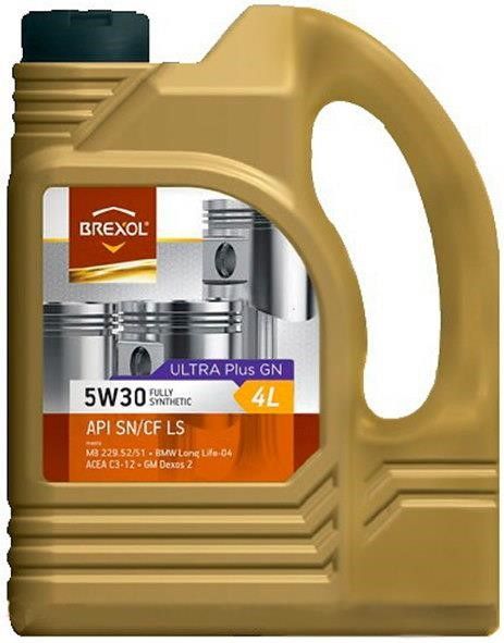 Олива моторна BREXOL Ultra Plus GN 5W30 API SN/CF LS (Каністра 4л)